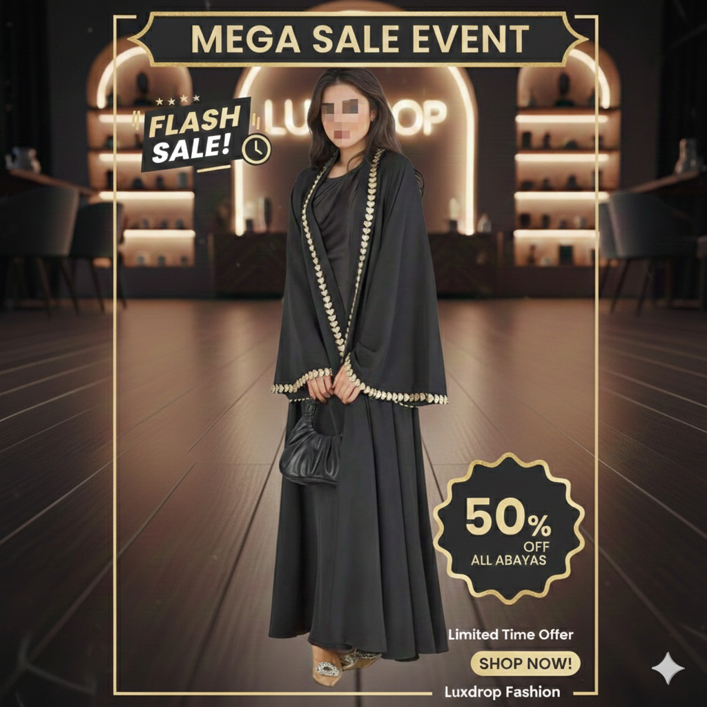 Luxdrop Abayas high quality material